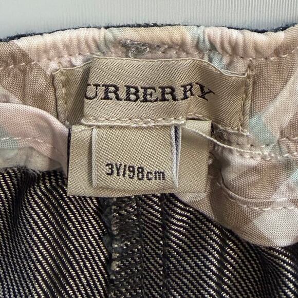 Burberry Kids Cuff Straight Denim Jeans Girls 3Y Vintage Luxury Old Money Blue - Picture 3 of 16